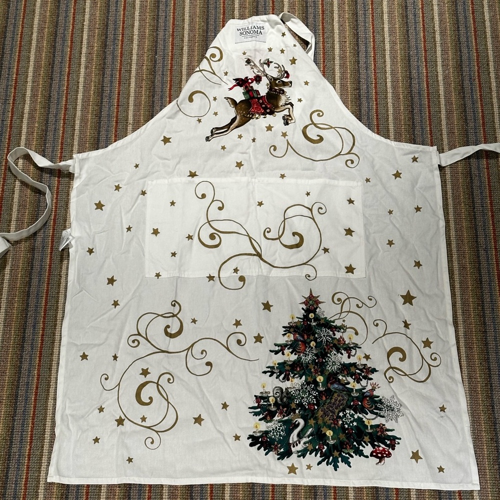 Cloth Kitchen Apron Twas the Night Before Christmas by WILLIAMS-SONOMA